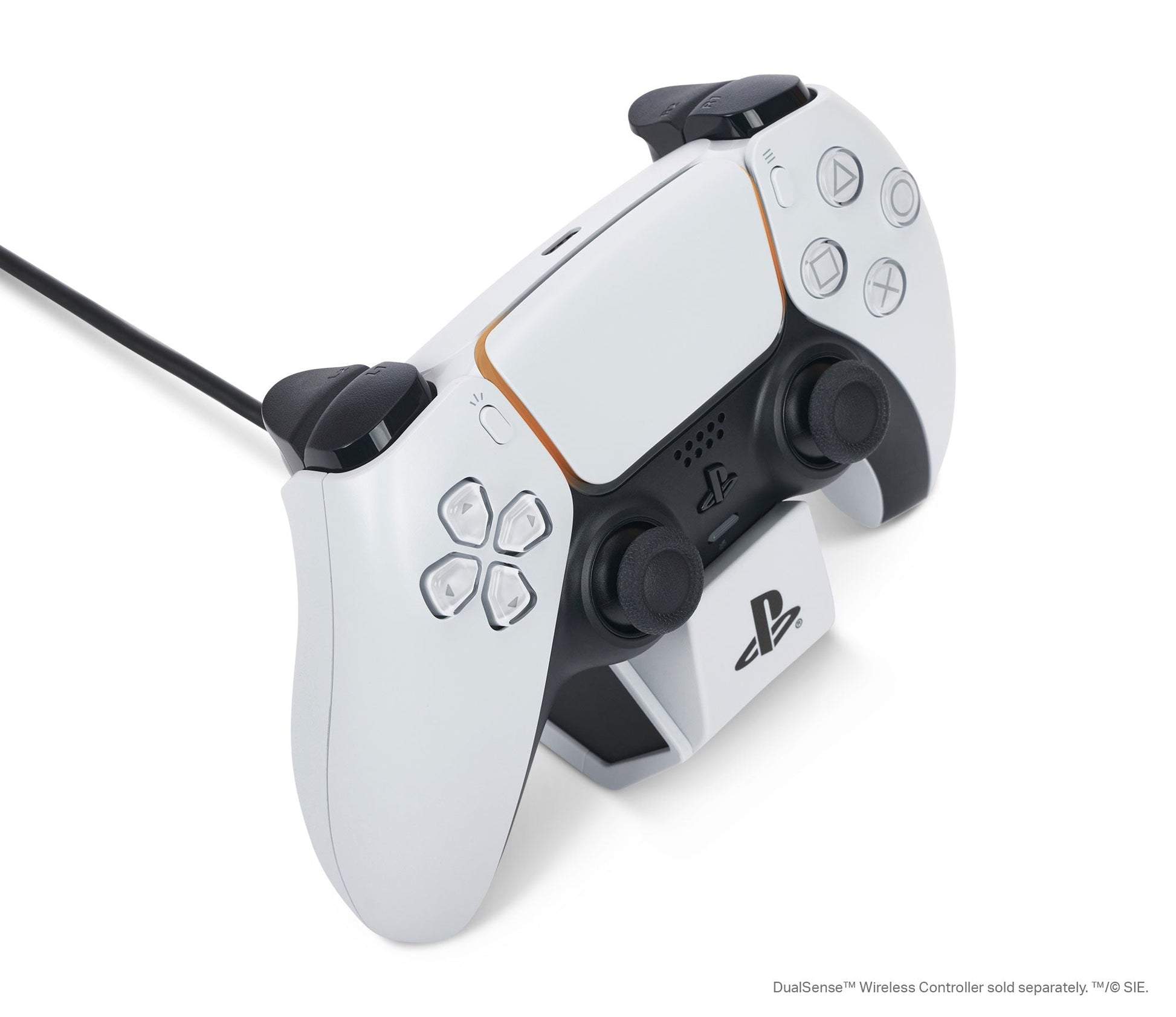 PowerA Solo Ladestation – Ladestation für PlayStation 5, USB-A auf USB-C (1 m), Schwarz/Weiss