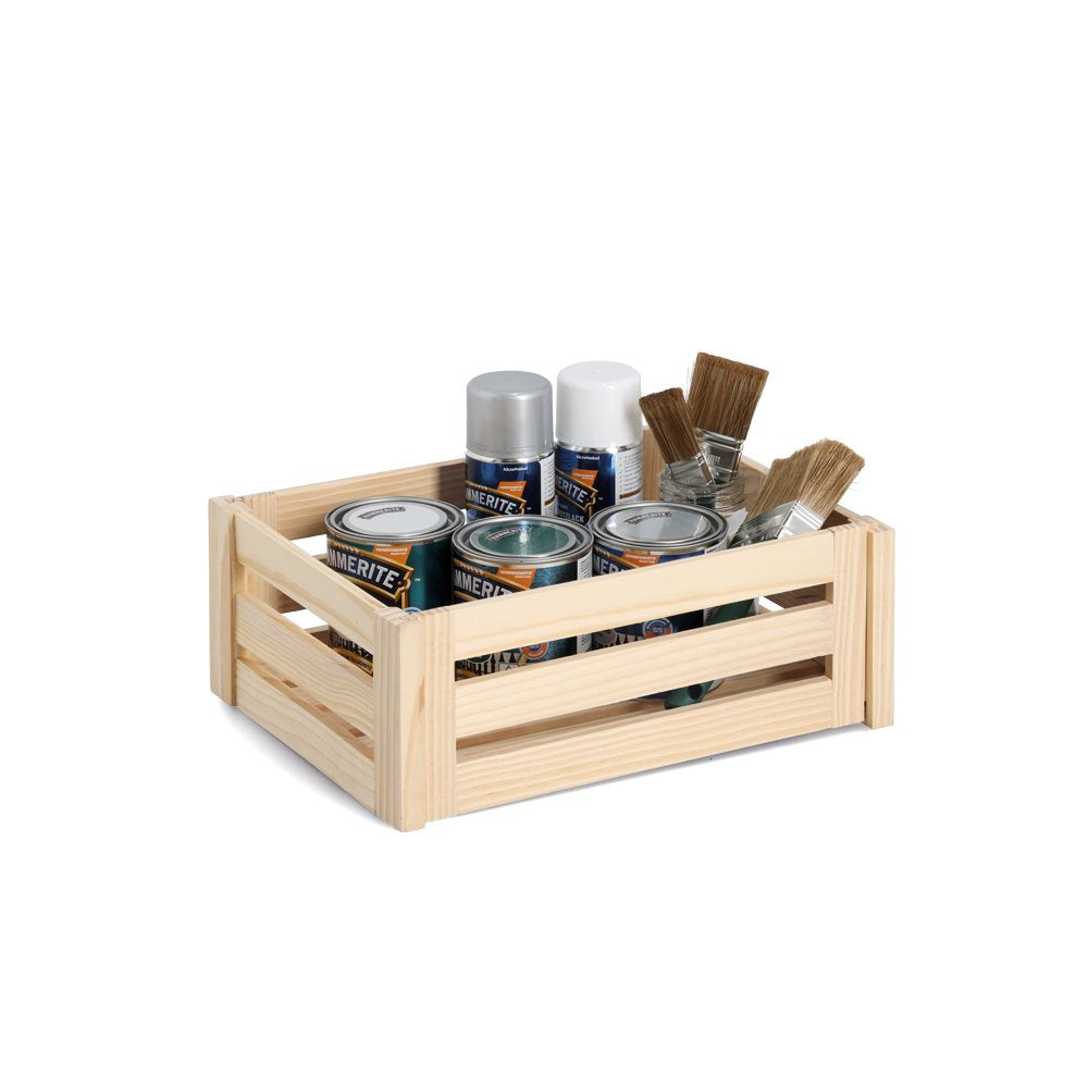 Zeller Present Aufbewahrungsbox ohne Deckel – Kiefernholz – Braun – 300 × 150 × 400 mm – Set 6 Stück