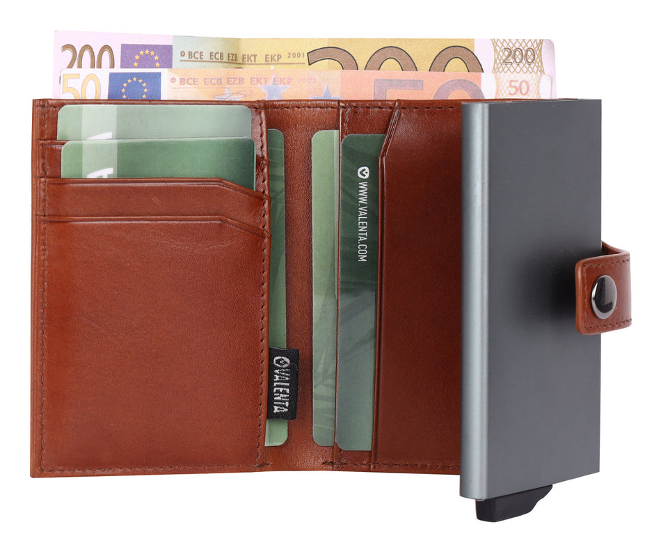 Valenta Kartenetui – 109 × 26 mm, Leder, Rot