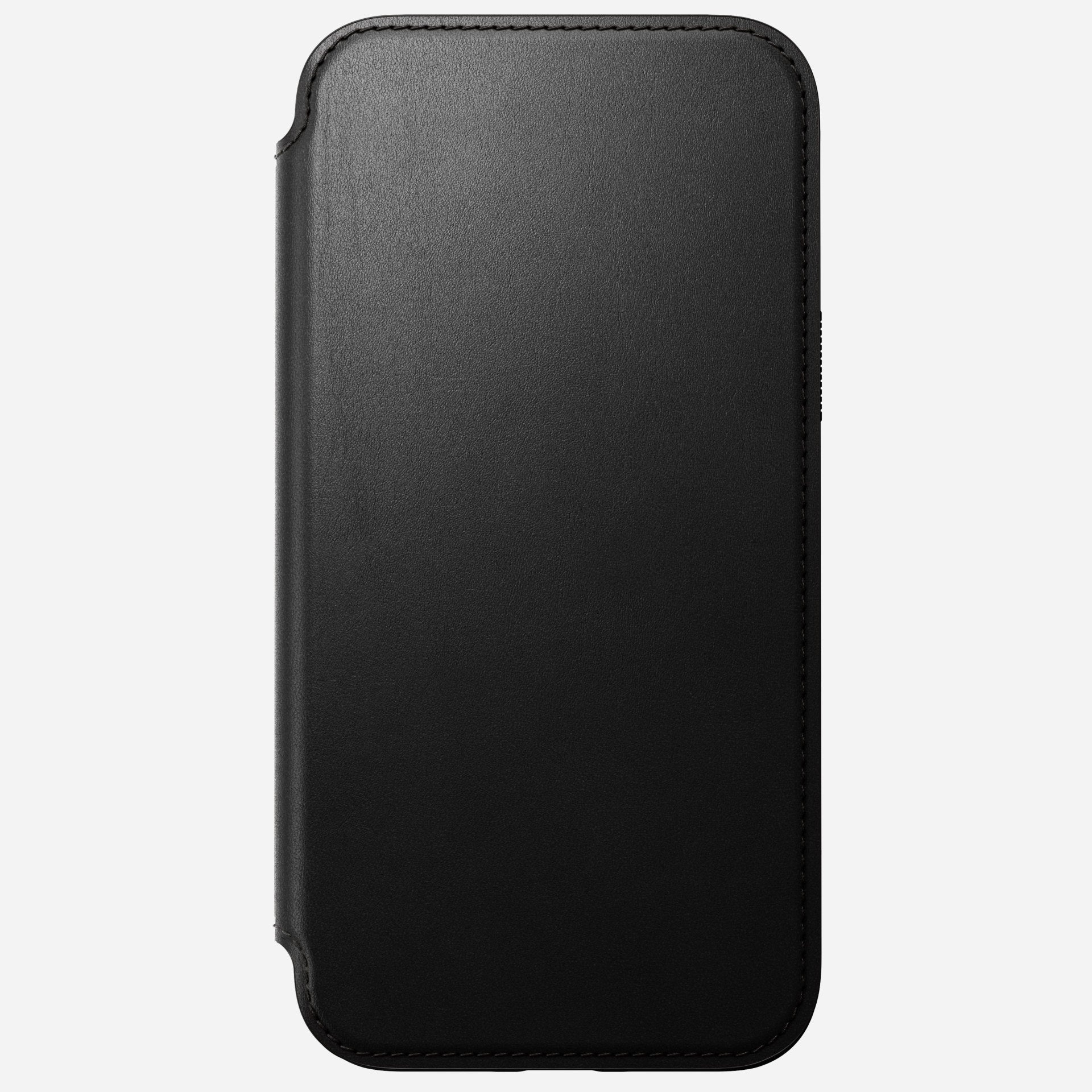 Nomad Moderne Wallethülle – für Apple iPhone 15 Plus, 3 Kartenfächer, Leder, Schwarz, bis 2,4 m sturzsicher