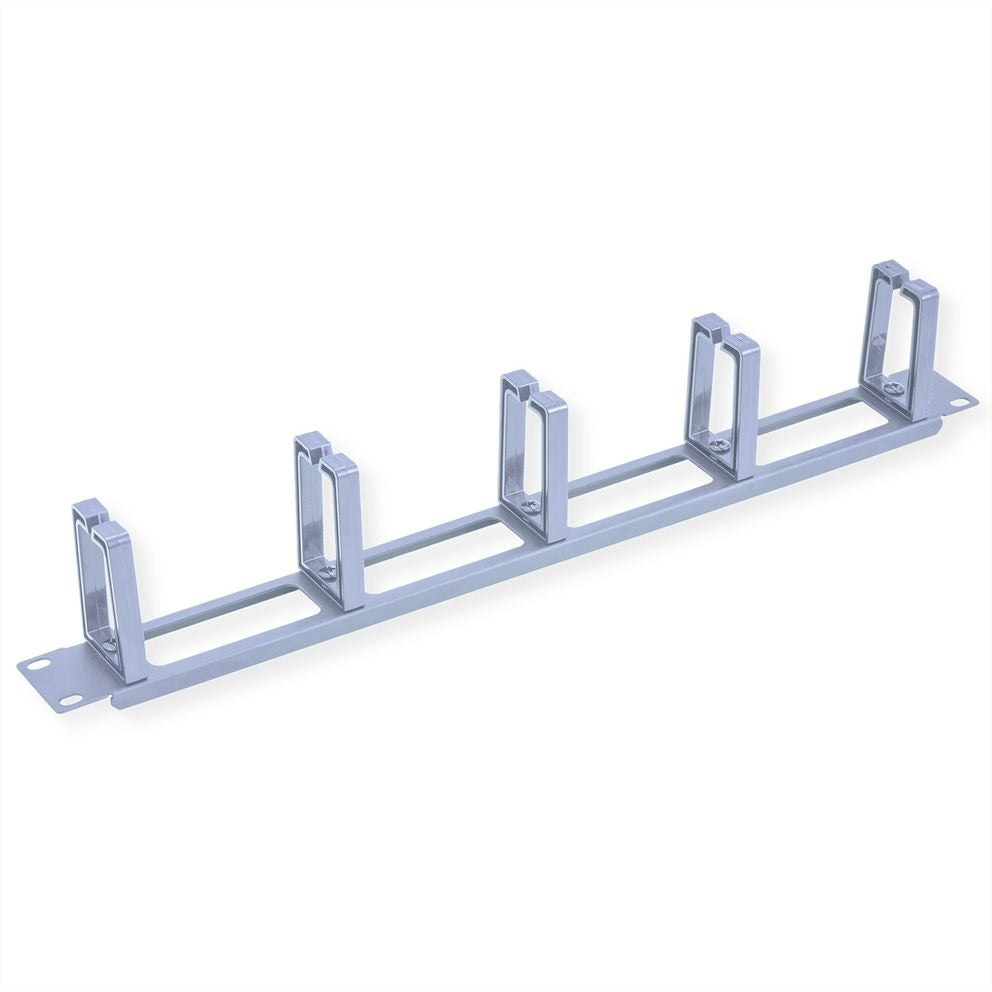 VALUE Rangierpanel 19" 1U, 5 Kabelösen Typ C – Grau
