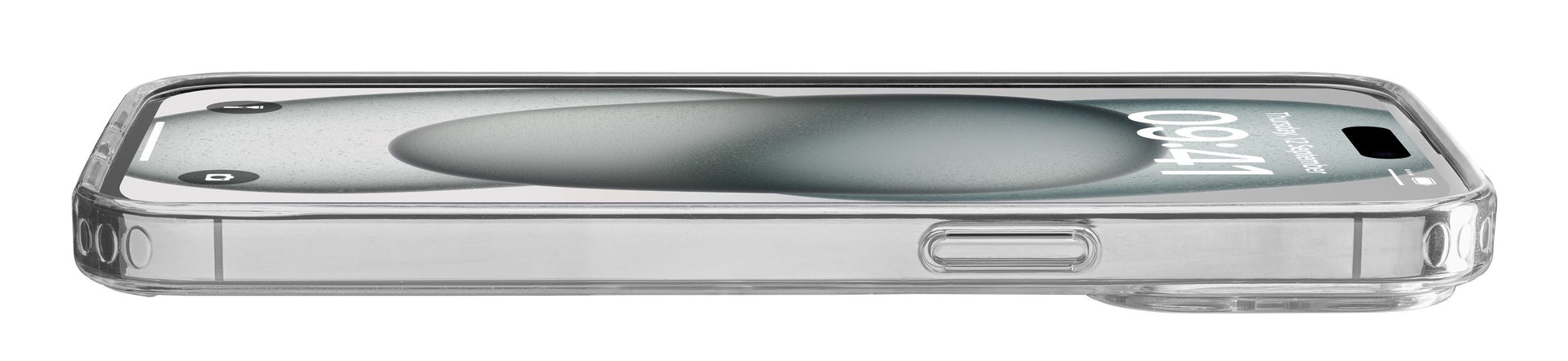 Cellularline Backcover Clearduo – für Apple iPhone 15 – transparent – MagSafe-kompatibel, stossfest