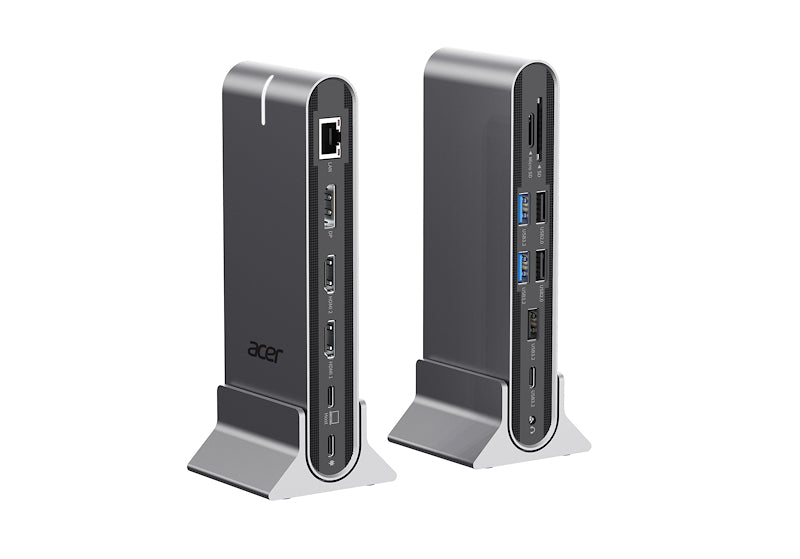 Acer Universelle Dockingstation – USB-C, 1× DP, 2× HDMI, 5× USB-A, 100 W PD, GbE, für Windows/Mac/ChromeOS