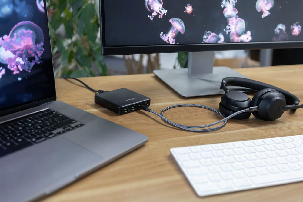 Ansmann DC465PD Netzteil – 65 W, 4× USB, PD, QC 3.0 – für Laptop, Smartphone