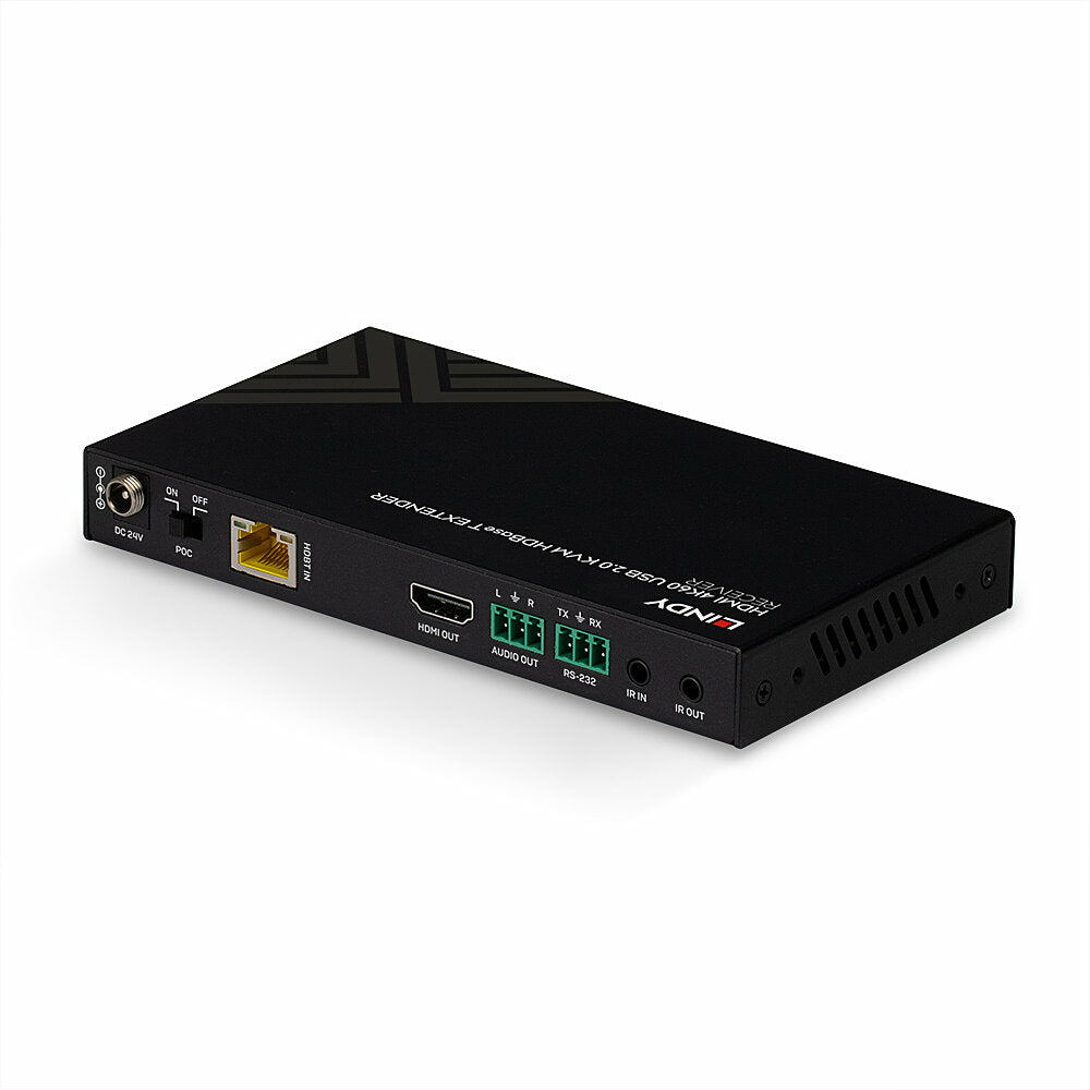Lindy HDMI KVM-Extender über HDBaseT, bis 150 m, 4K (3840 × 2160), IR, RS-232