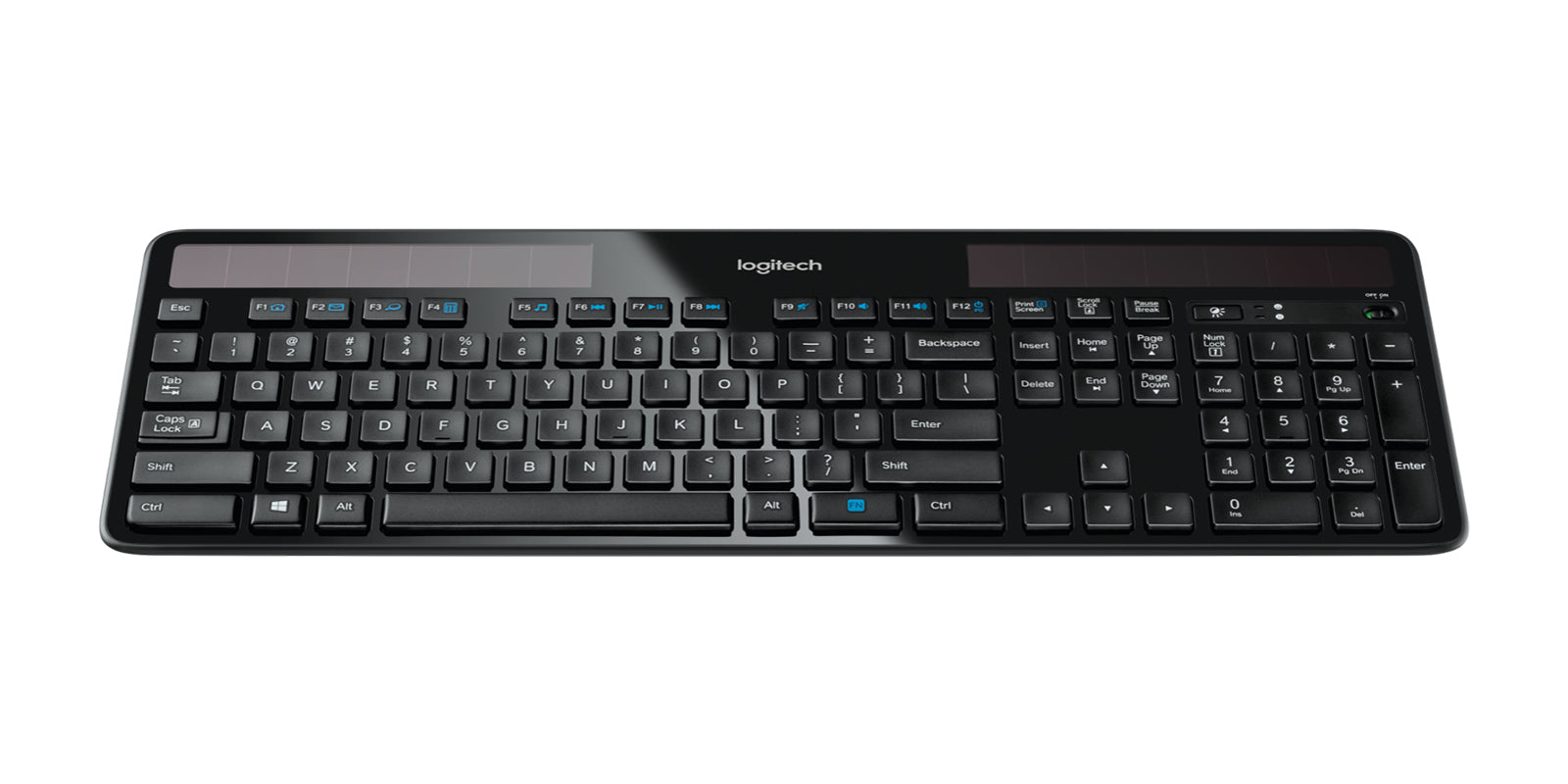 Logitech K750 – Tastatur, kabellos (Bluetooth/2,4 GHz), CH-Layout (DE-CH) – für Windows (XP–10)