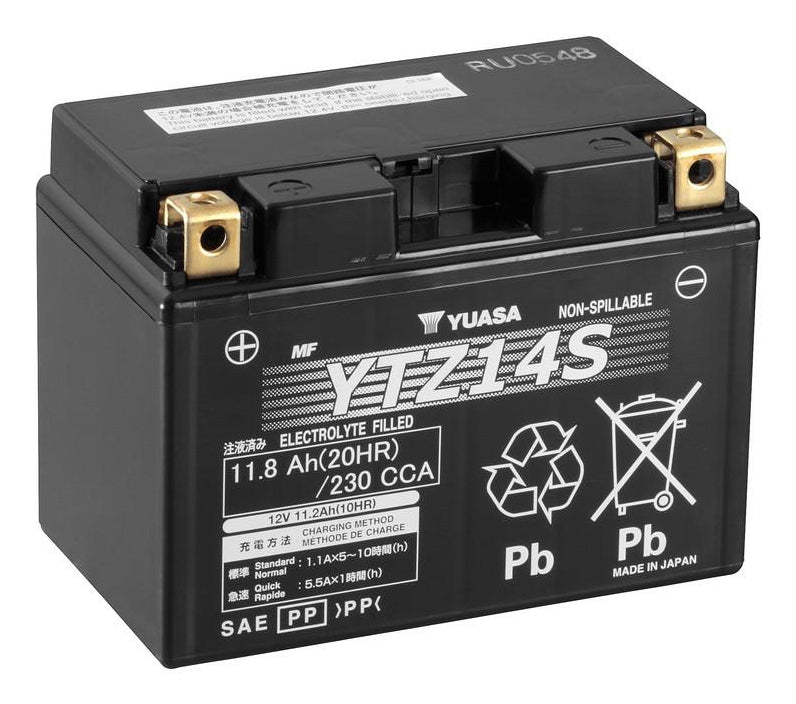 Yuasa Ersatzakku, Blei (VRLA), 11800 mAh, 12 V – YTZ14S