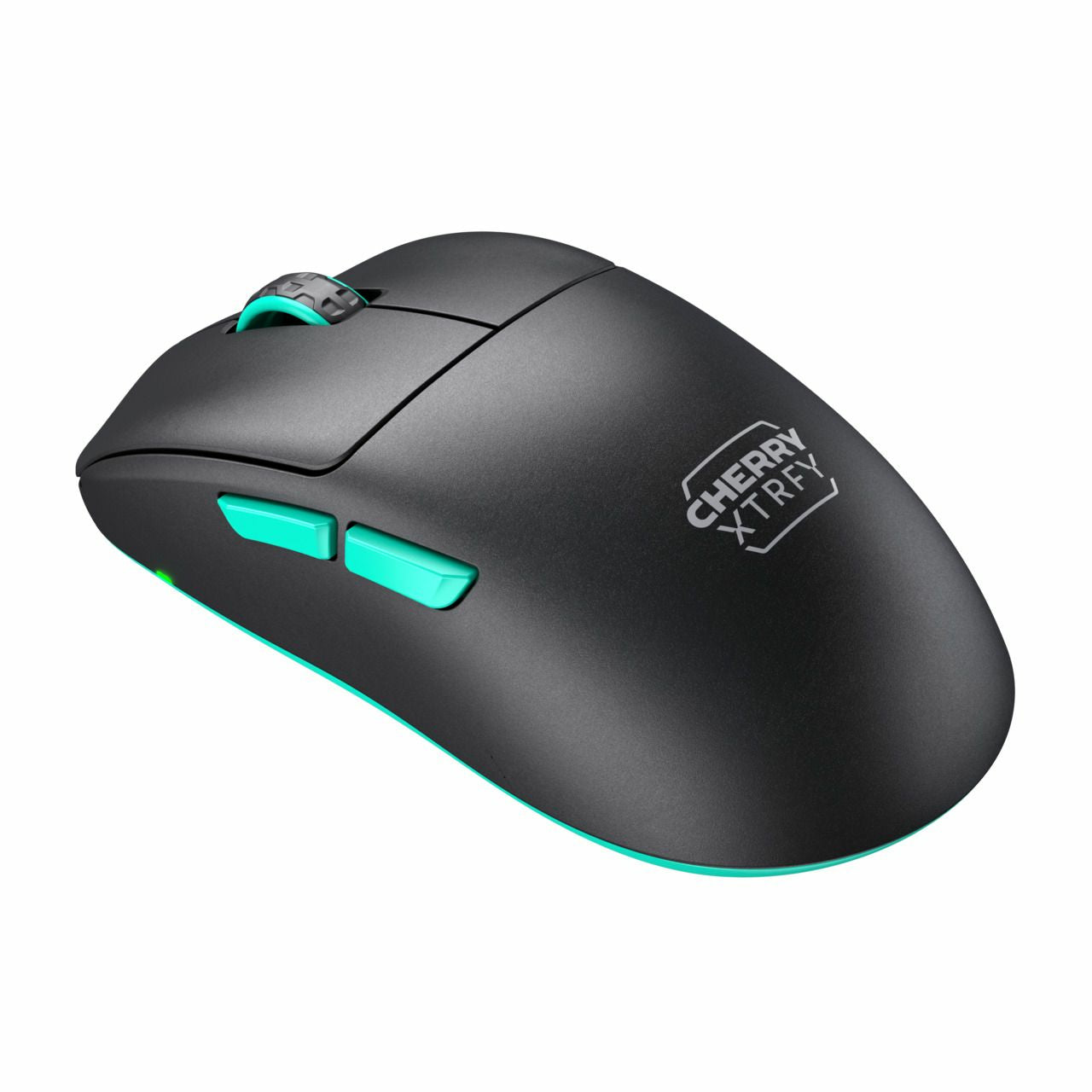CHERRY XTRFY M68 – Gaming-Maus – Kabellos (2,4 GHz), 26000 DPI, Schwarz, Türkis