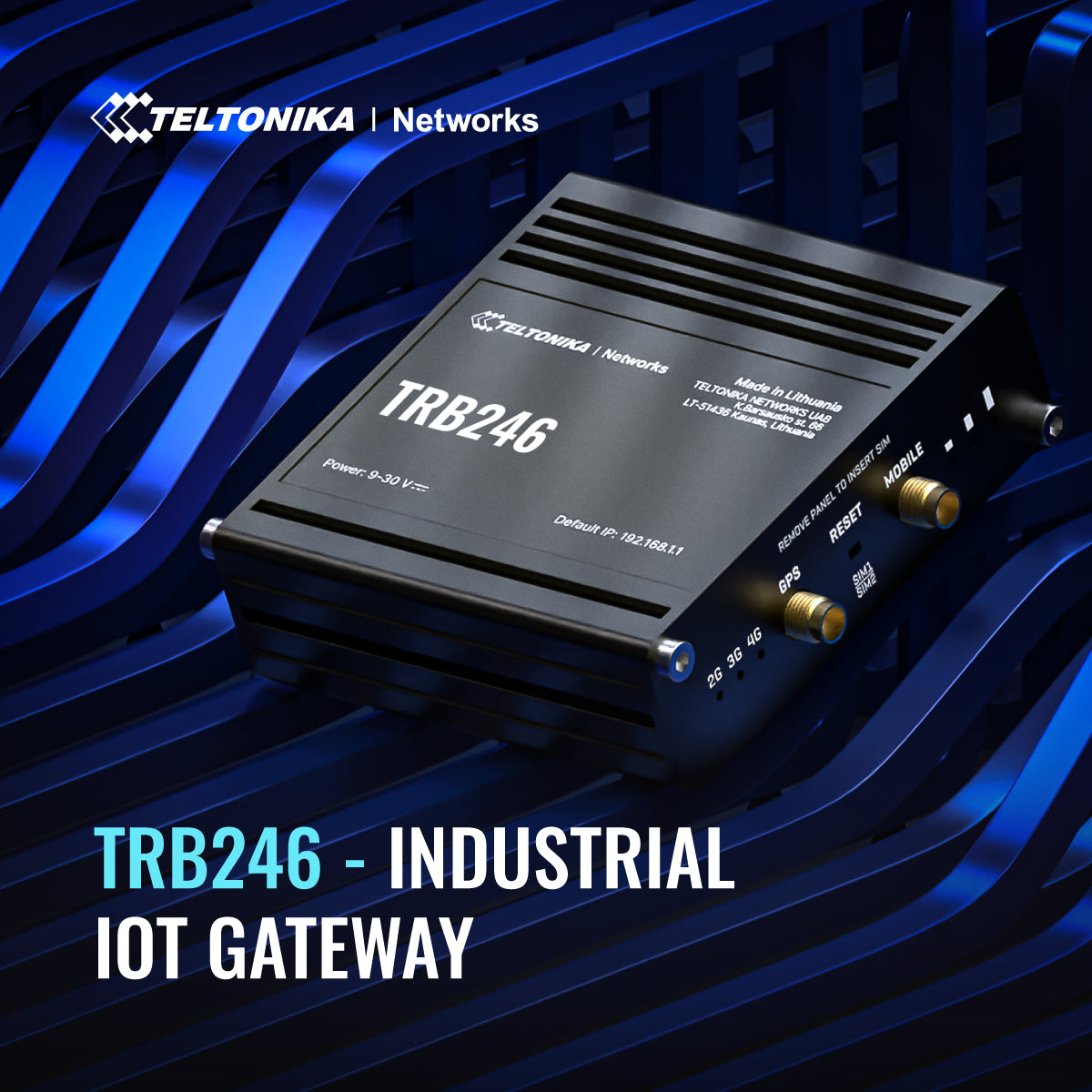 Teltonika Gateway TRB246 – 4G-LTE, Dual-SIM – 1× RJ-45 (10/100), RS-232/RS-485, RMS