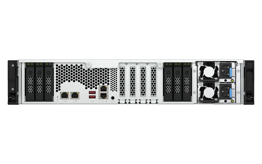 QNAP TS-H3077AFU-R5-32G Speichergerät – 32 GB, 2U 30×2,5", UDIMM DDR5 Non-ECC, RPS