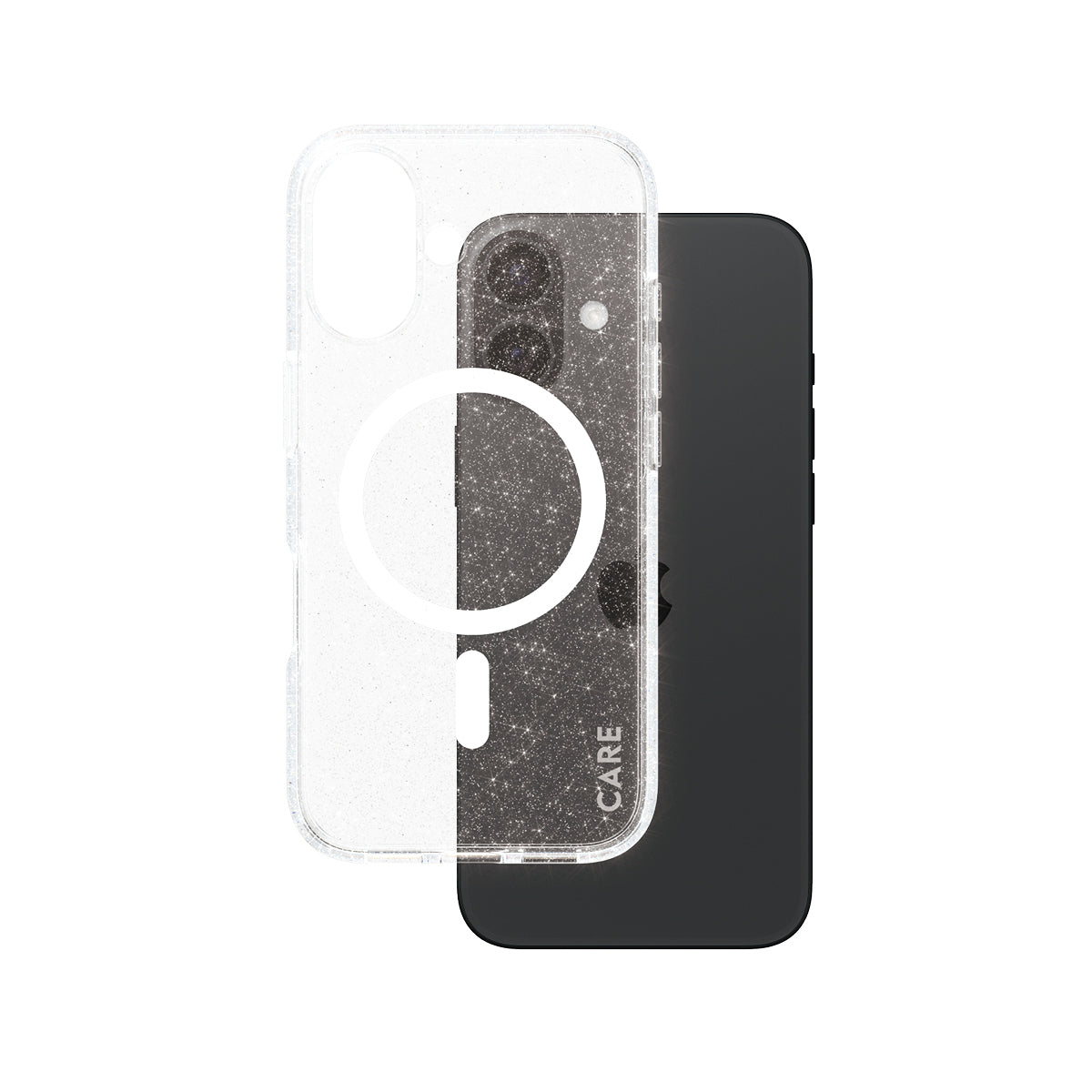 PanzerGlass CARE – Backcover Flagship Star Lit – für Apple iPhone 16 – weiss – MagSafe kompatibel