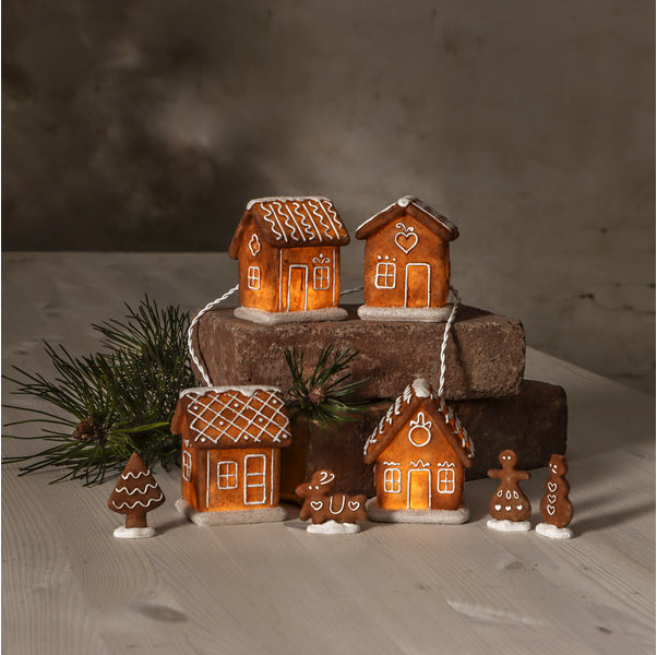 Star Trading Dekolicht – Set, 30 × 5,5 × 8 cm, Warmweiss, Timer 6h/18h, Akku, Braun