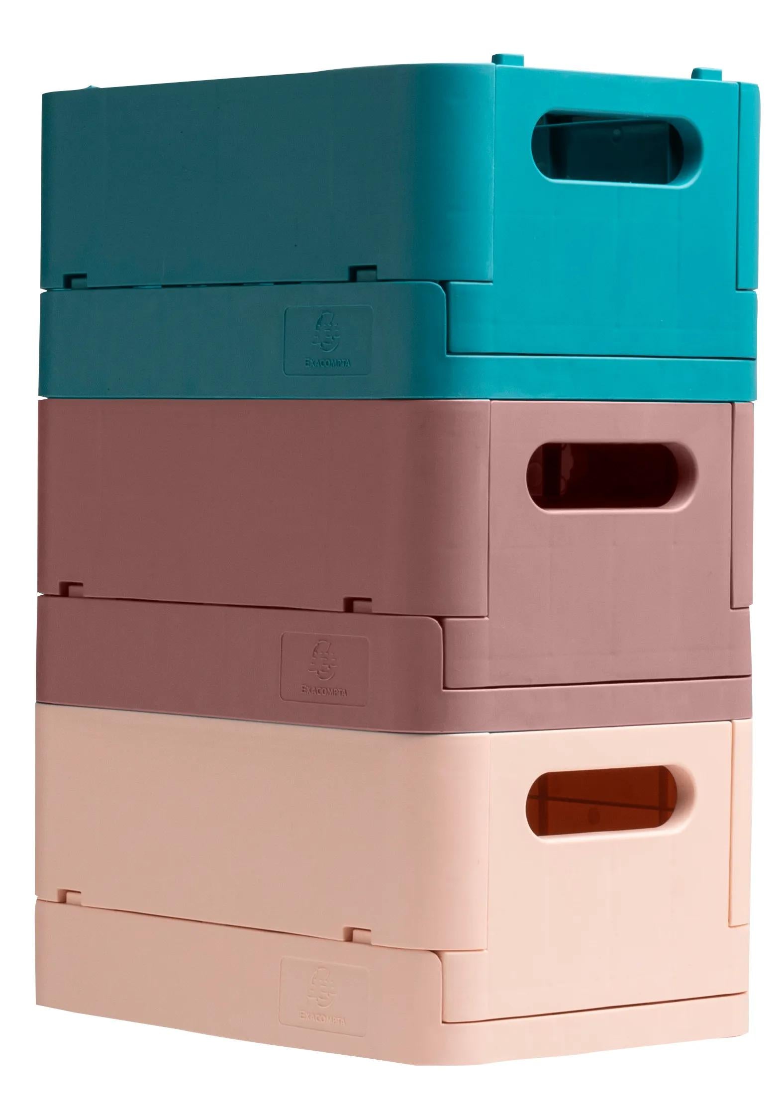 Exacompta Smart Case Midi Aufbewahrungsbox B 276 × H 120 × T 188 mm – für A5+, faltbar, blau
