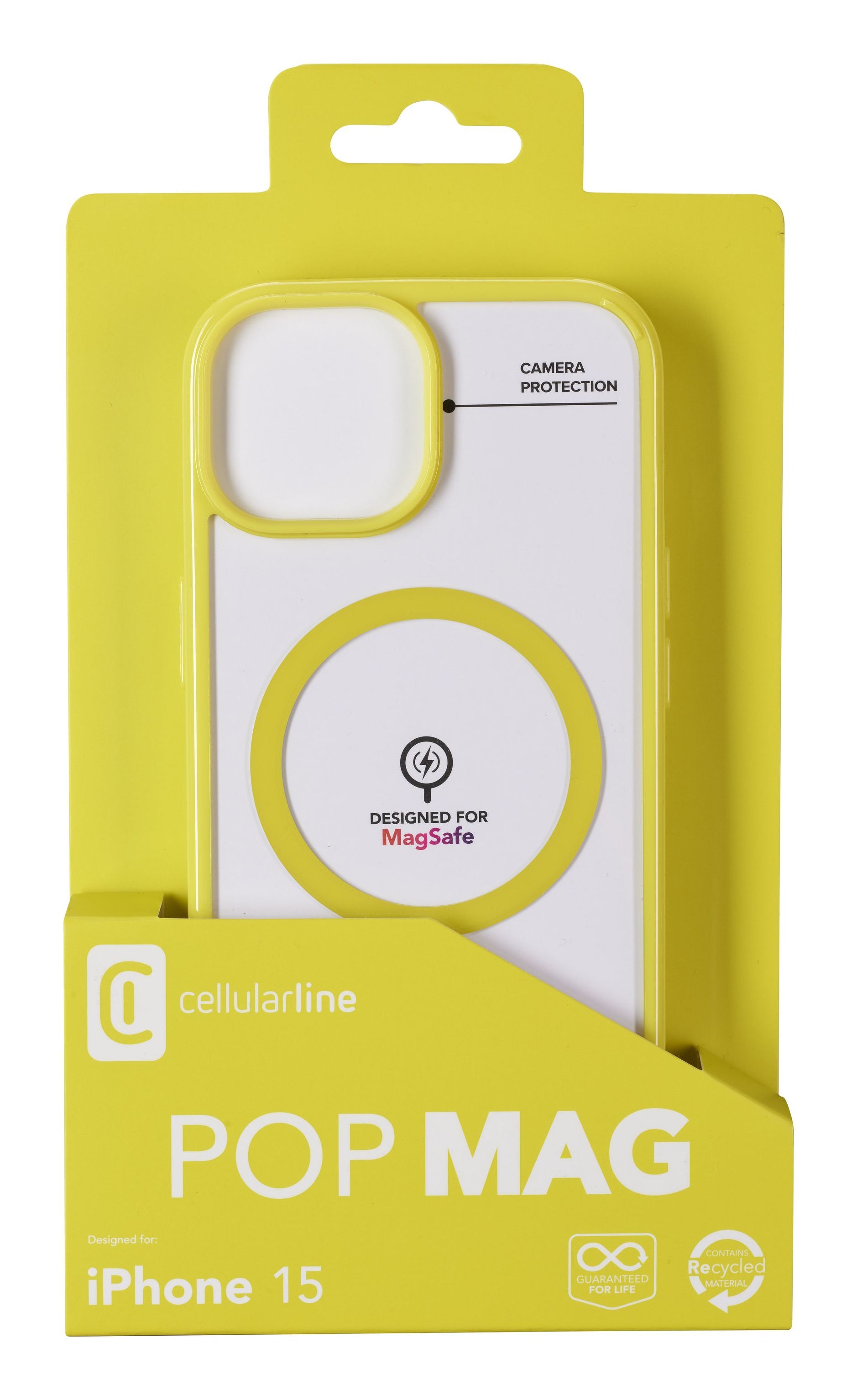 Cellularline Backcover Gloss – für Apple iPhone 15 – grün – MagSafe-kompatibel