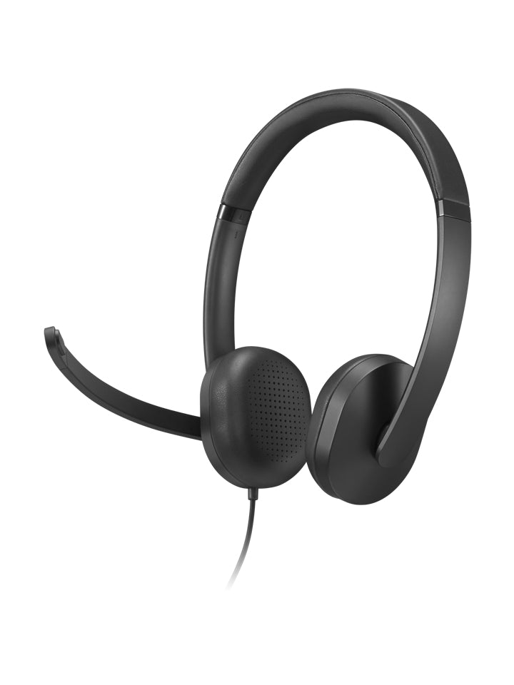 Lenovo Voip Headset 5000 Verkabeltes Office-Headset – On-Ear, Stereo, Kabel, USB-C, Schwarz
