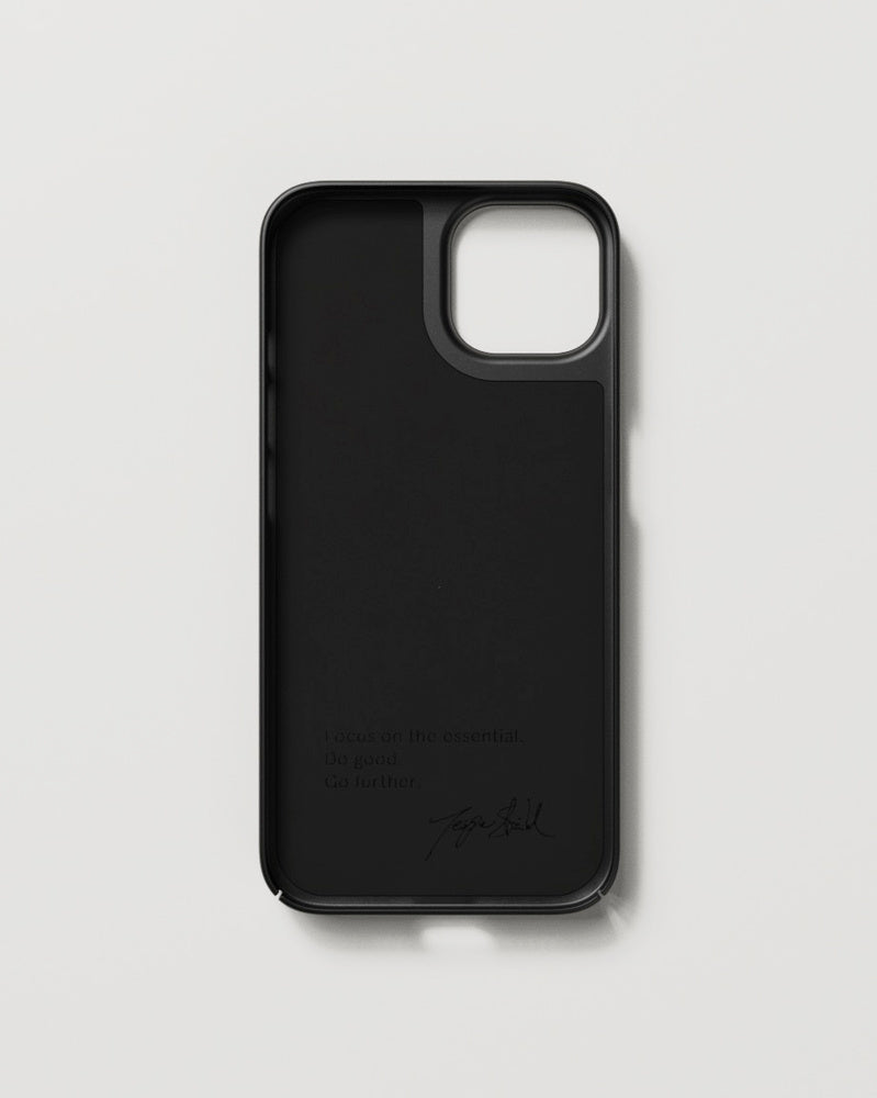 NUDIENT Backcover – für Apple iPhone 14, MagSafe, recycelter Kunststoff + Mikrofaser, Ink Black