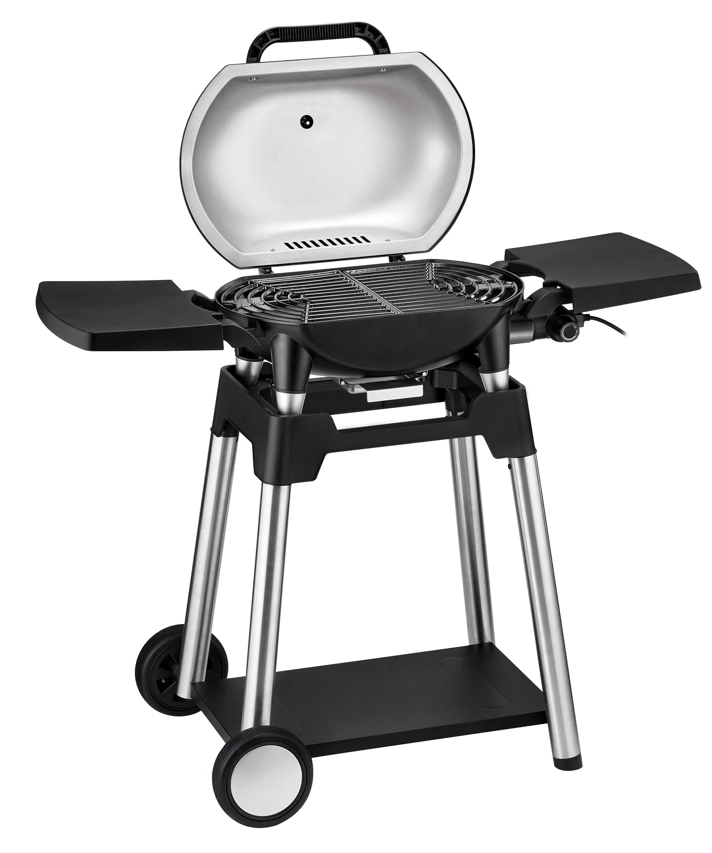 Trisa Elektrogrill Grill Force 2200 – 2200 W, Kochfläche 52 × 33 cm, 1 Brenner – Schwarz/Silber