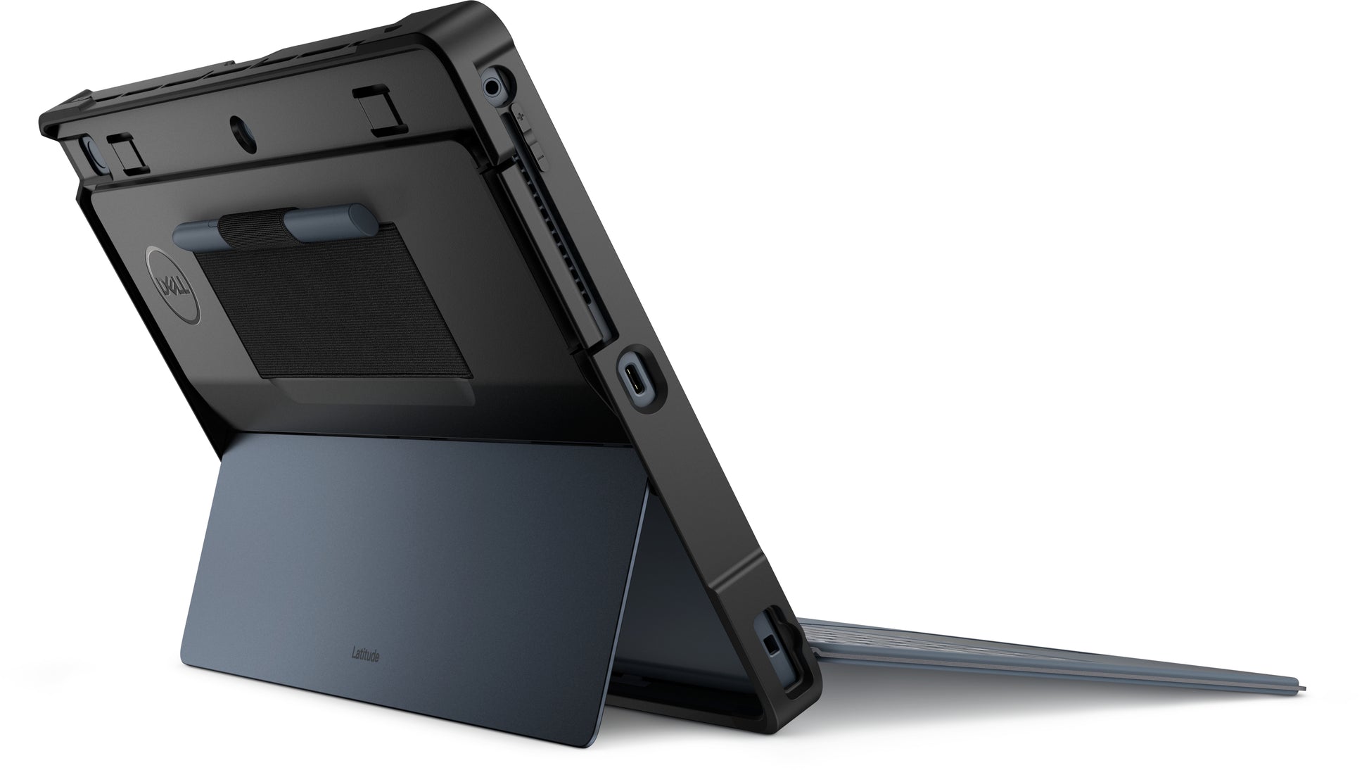 DELL Notebook-Schutzhülle für Latitude 7350 13,3" – schockresistent, abnehmbarer Schultergurt – Schwarz