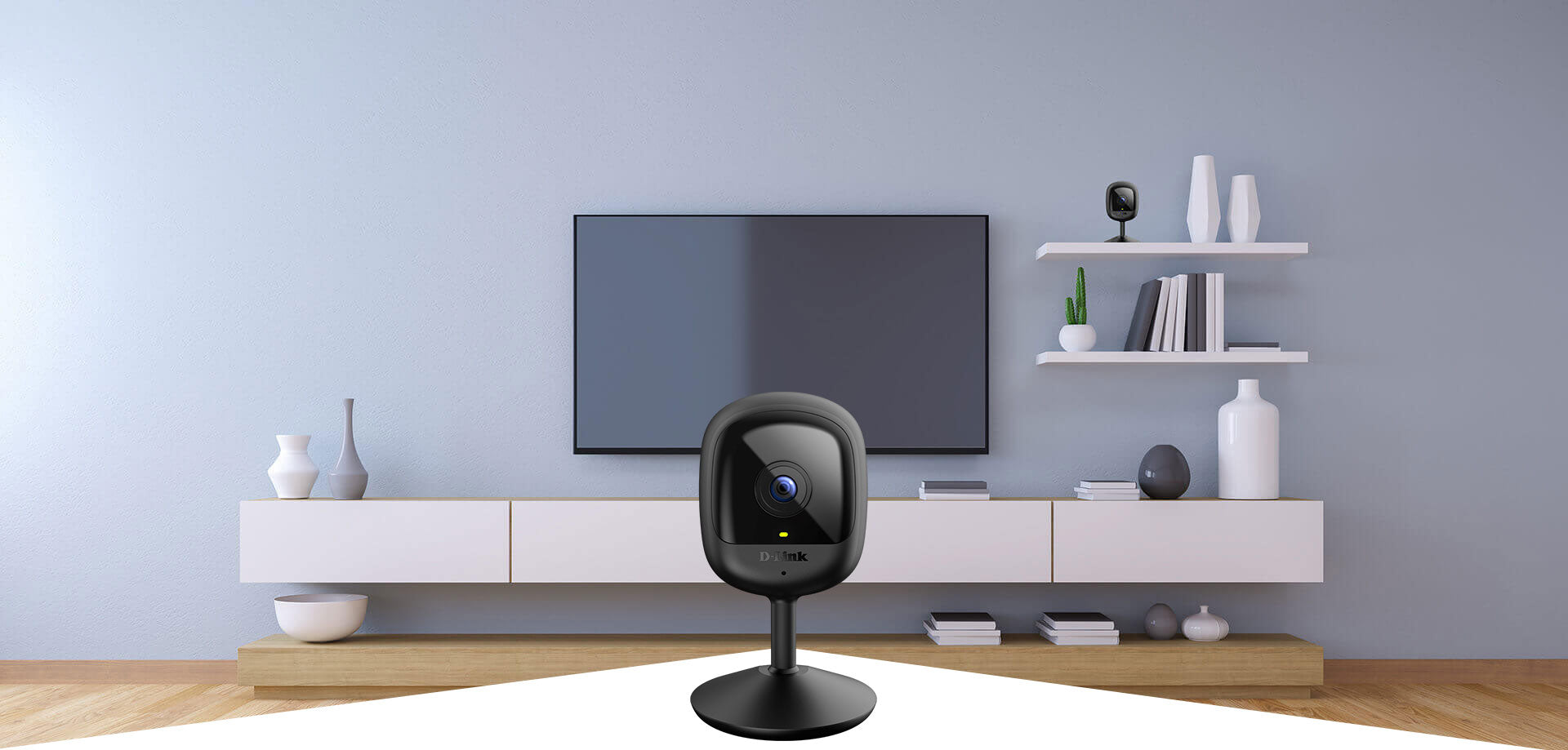 D-Link DCS-6100LHV2 Netzwerkkamera – 2 MP, 1080p, Nachtsicht 5 m, für Amazon Alexa, schwarz