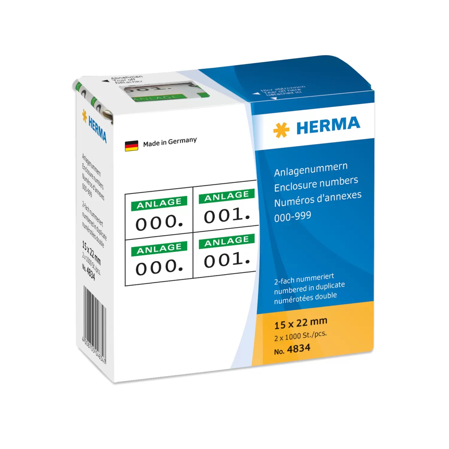 HERMA Haftetiketten – rechteckig 15 × 22 mm, permanent, grün, 1'000 Stk.