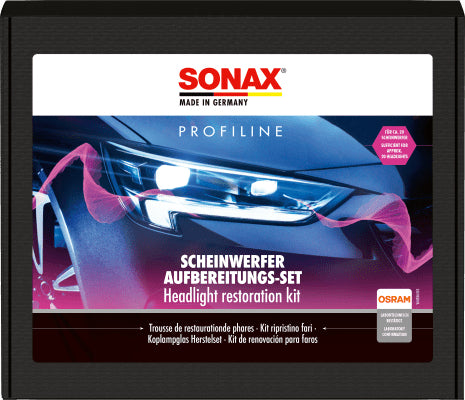 Sonax Profiline Scheinwerfer-Aufbereitungs-Set – für Kunststoff