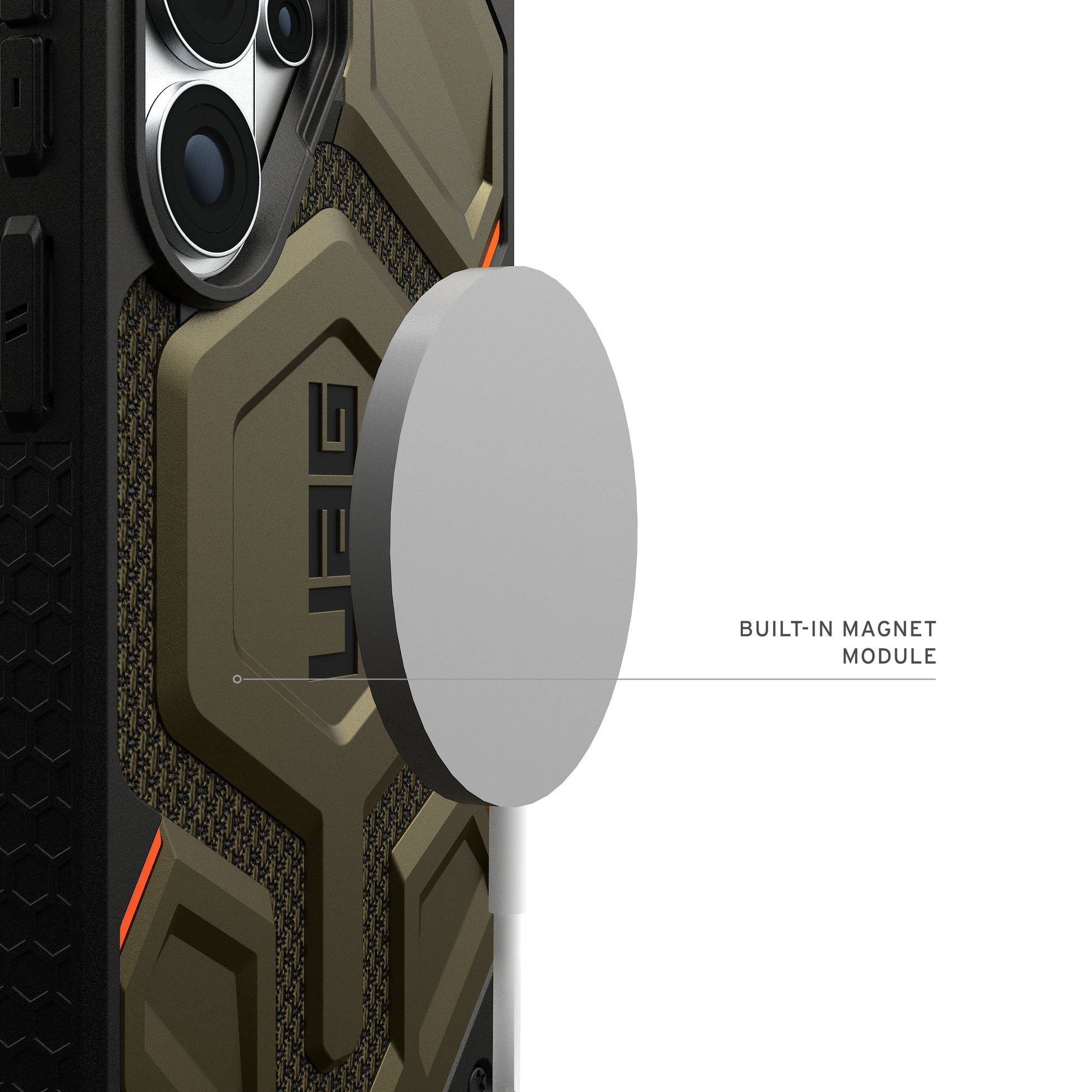 Urban Armor Gear UAG Monarch Pro – Rückcover – für Samsung Galaxy S26 Ultra – MagSafe, Aramid, Grün, bis 7,6 m Sturzsicher