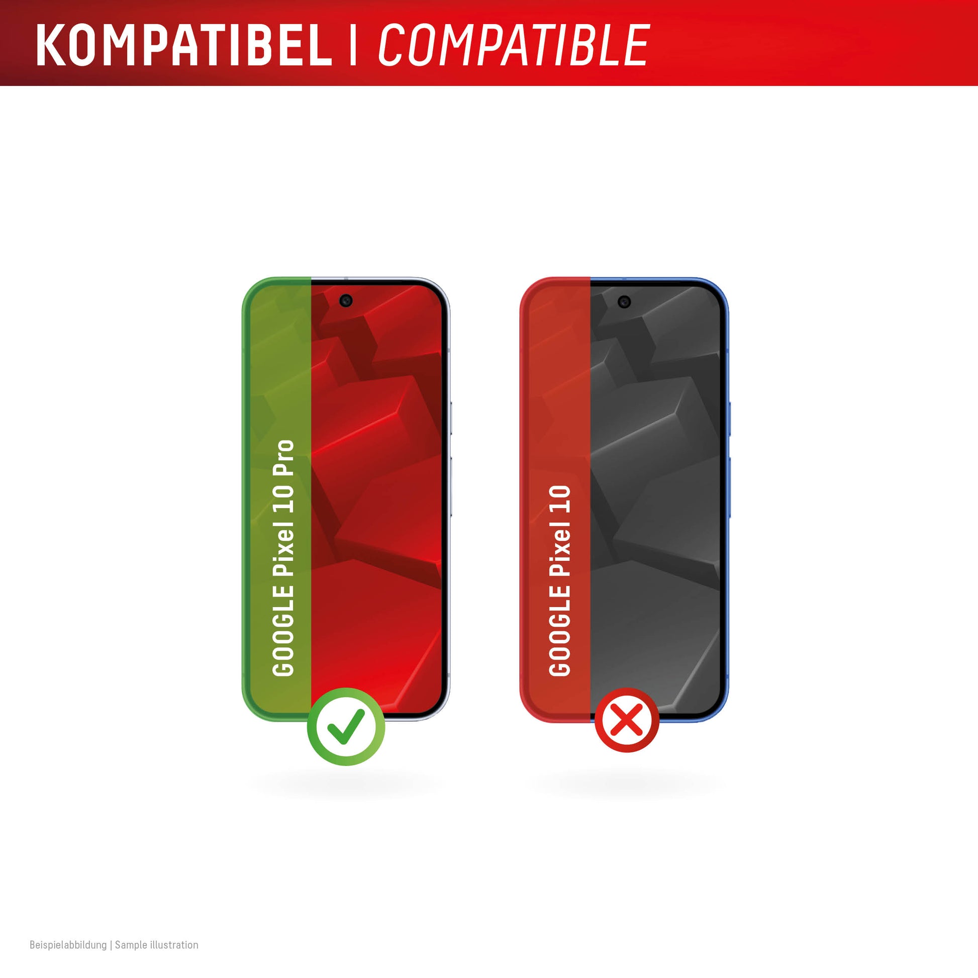 Displex Displayschutz (Panzerglas), 10H – für Pixel 10 Pro – mit Applikator