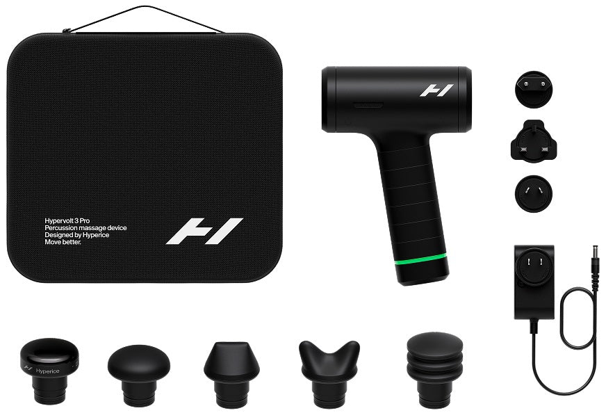 HyperIce Massagepistole Hypervolt 3 Pro – Perkussionsmassage, mit Wärmefunktion, 6 Stufen – Akku