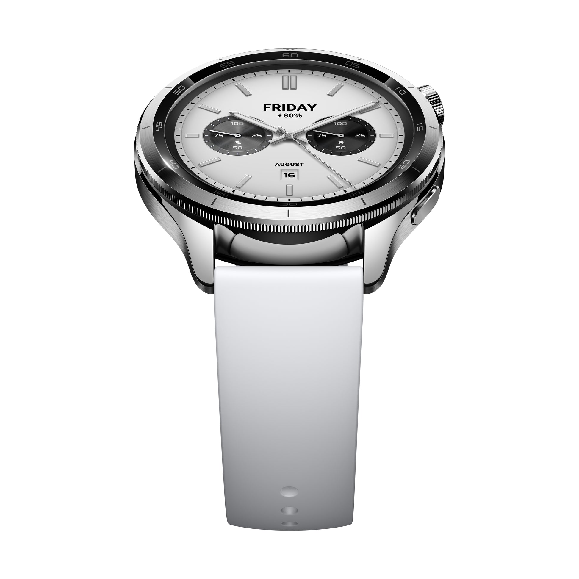 Xiaomi Smartwatch S4 – Smartwatch – 47 mm, 1,43" AMOLED, GPS, Mineralglas, 5 ATM, Silber, Sportarmband