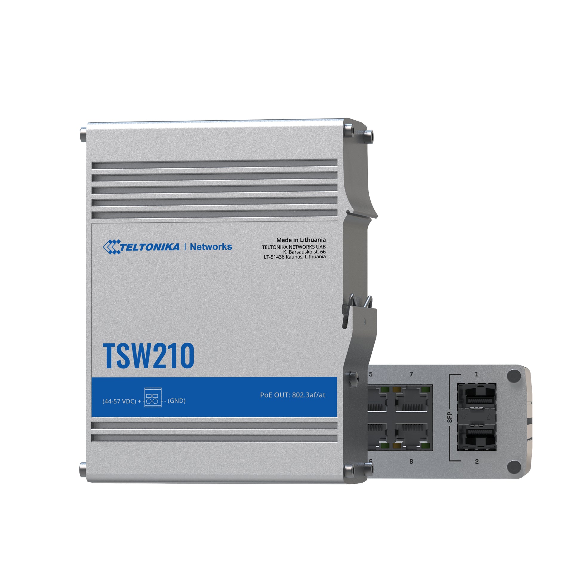 Teltonika TSW210 – Unmanaged Switch – 8× 1G, 2× SFP, Desktop