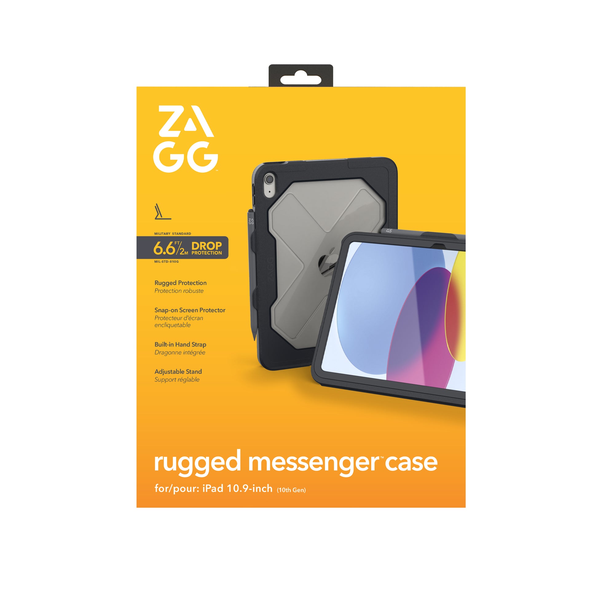 ZAGG Tablet-Hülle für iPad 10,9" (10. Gen.) – Karbon