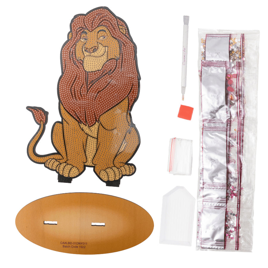 CRAFT Buddy Crystal Art XL Buddy – Bastelset – Mufasa – 25 cm – ab 6 Jahren