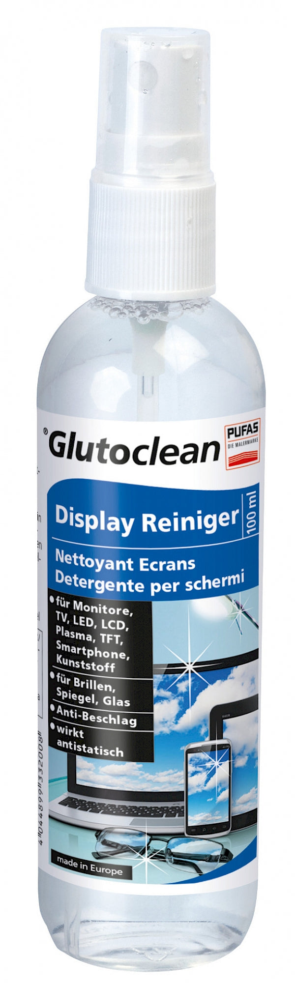 Glutoclean 033201074 Bildschirm-/Elektronikreiniger – für Display – Flüssigkeit – 100 ml