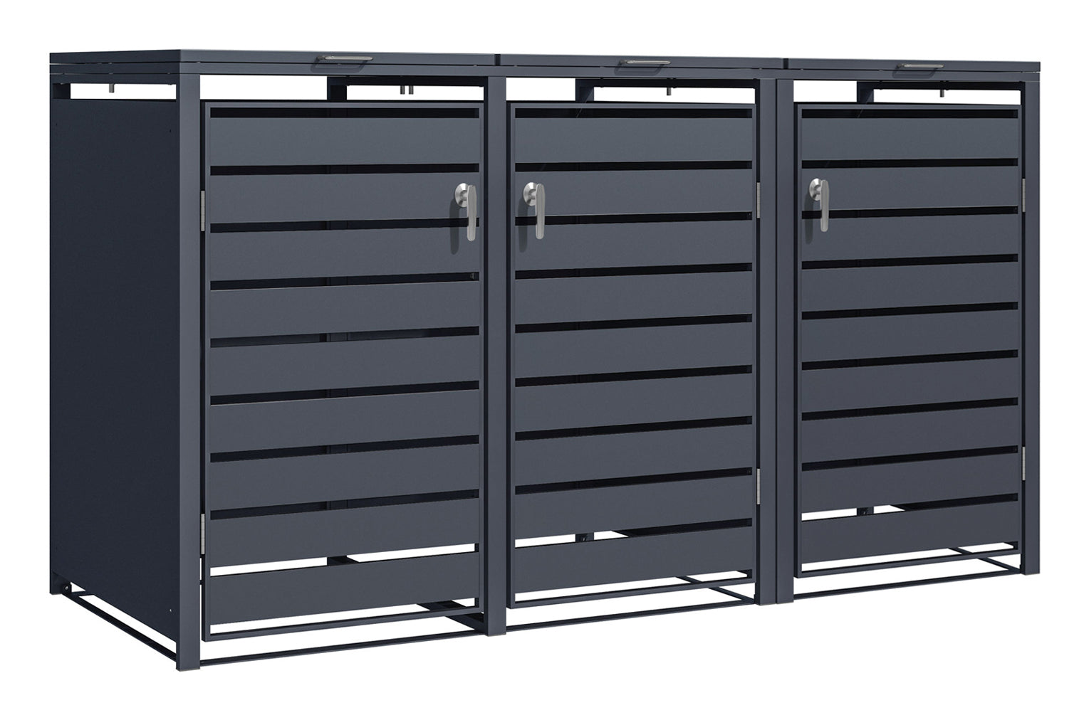 Phoenix Safe Co. Müllcontainer (Aussencontainer) GB3320AAK – 200 × 80 × 116 cm – Anthrazit – Soft-Close