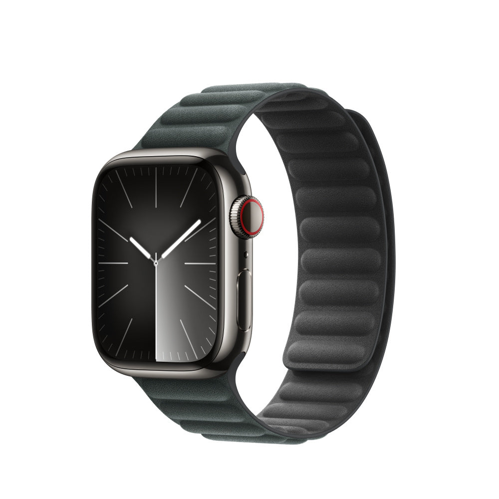 Apple Magnetic Link – Armband – für Apple Watch (38/40/41 mm), Evergreen, S/M, Aus recyceltem Material