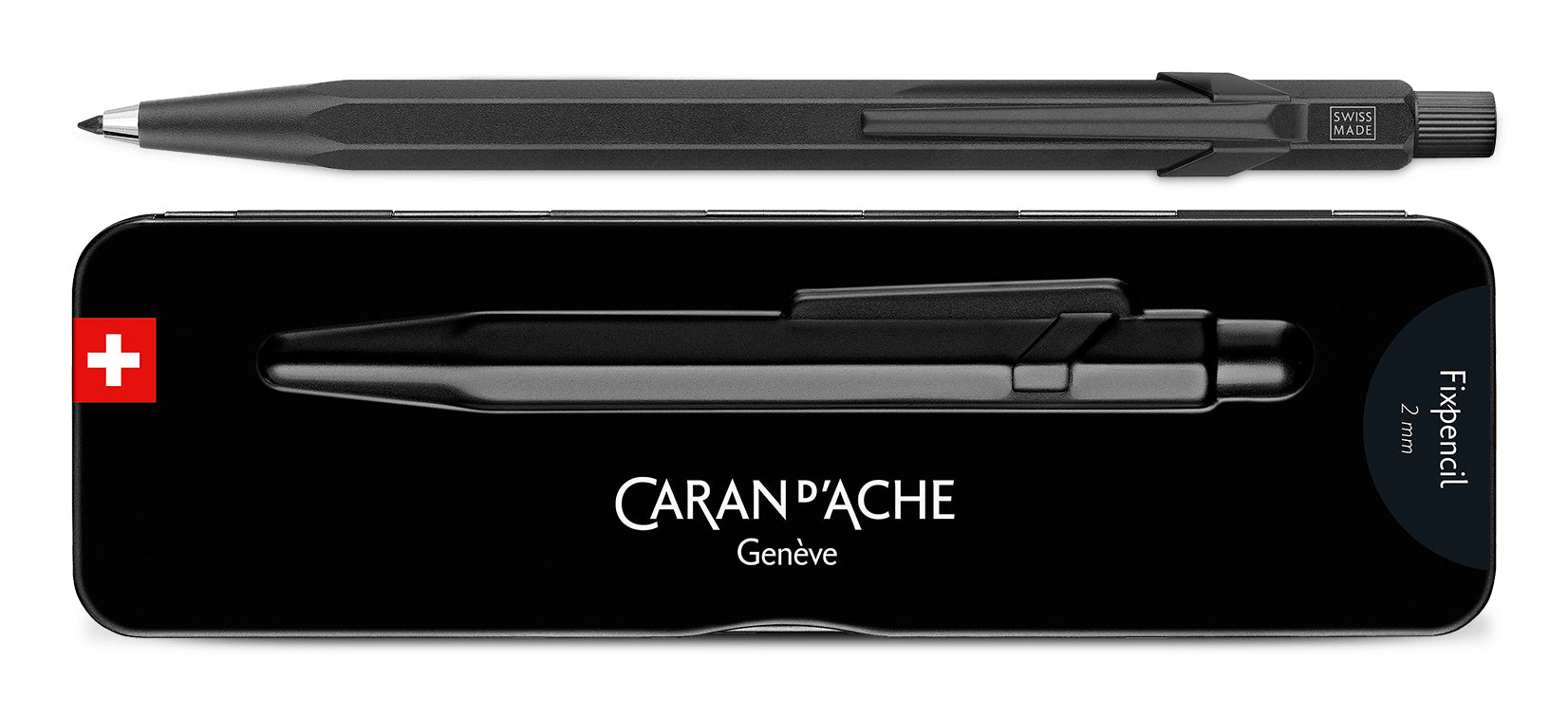 Caran d-Ache Fixpencil Premium Black Code Fallminenstift – 2,0 mm – Aluminium – Schwarz