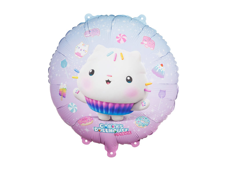 PartyDeco Folienballon Cupcake – mehrfarbig – Ø 35 cm – Folie – 1 Stück
