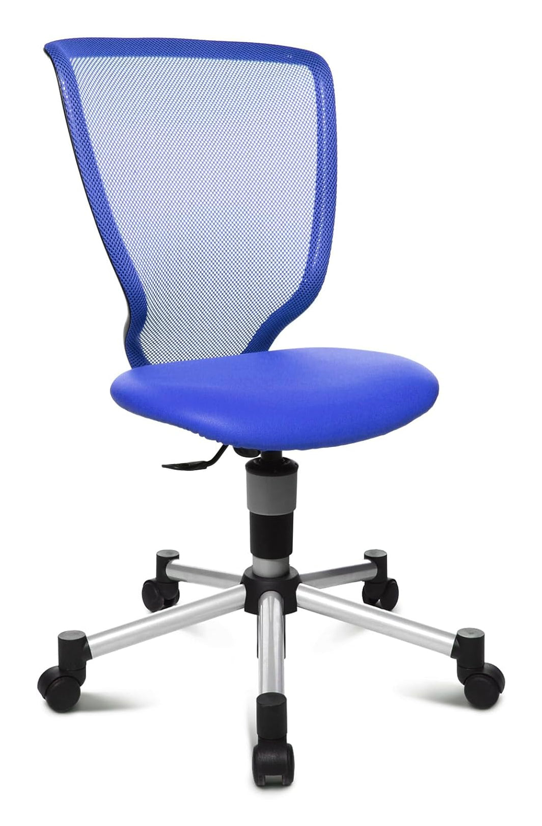 Topstar Bürostuhl Titan Junior – Gesamthöhe 98 cm, Netzrücken, Blau