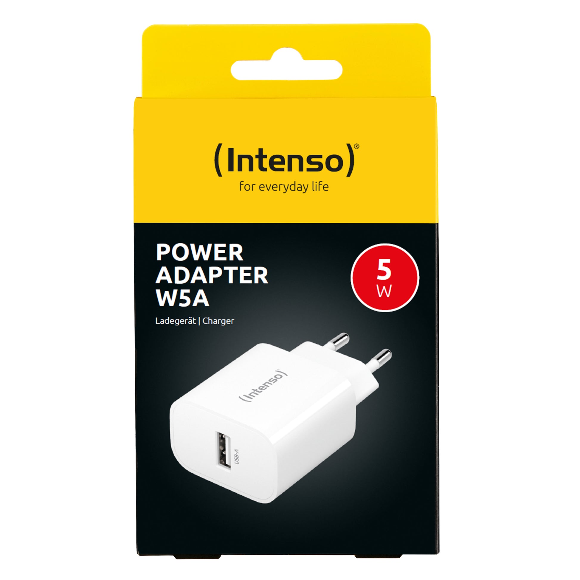 Intenso Power Adapter W5A USB-Wandladegerät 5 W – USB-A×1 – EU-Stecker (Typ C)