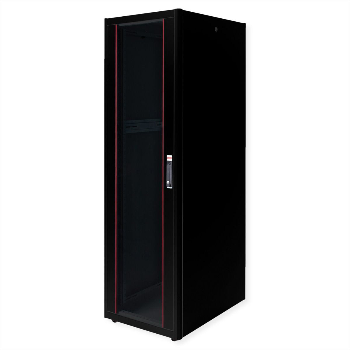 ROLINE Basic – 19" Netzwerkschrank 42U, IP20, abschliessbar, 600 × 800 × 2010 mm, schwarz, Stahl