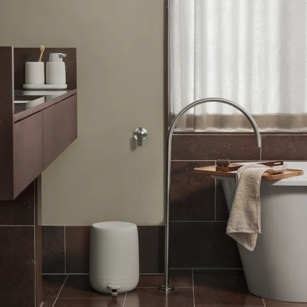 Blomus Kosmetikeimer Sono – 3 l – Kunststoff, rund – beige – Soft-Close