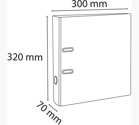 Exacompta Ordner – für A4 – Rückenbreite 7 cm – schwarz