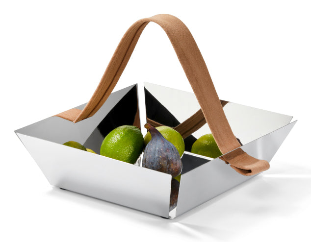 Philippi Obstschale A Tavola – 24 × 24 × 7 cm, Edelstahl, Silber
