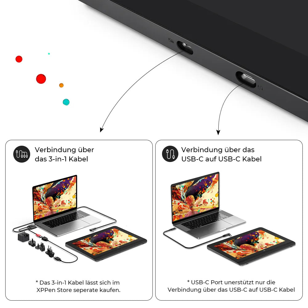 XPPen XP-Pen – Stiftdisplay Artist Pro 14 (Gen2), 13,9", schwarz, 16384 Druckstufen, 299 × 187 mm, USB-C