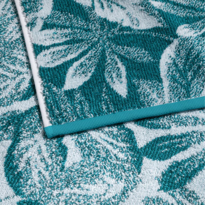 Möve Duschtuch Tide Leaves – 67×140 cm, 100% Baumwolle, 520 g/m², Petrol