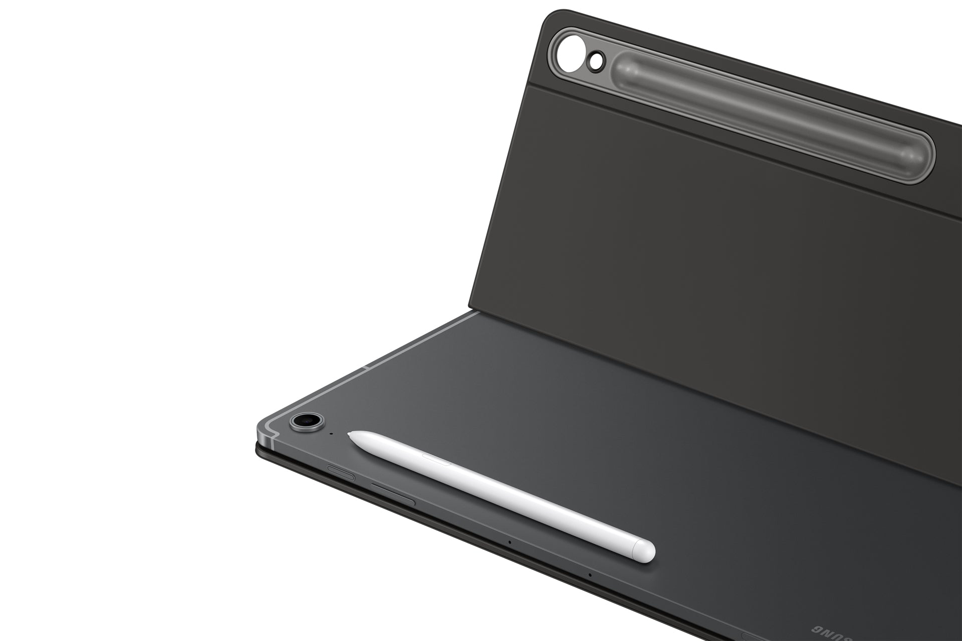 Samsung Tab S10 FE+ Book Cover Notebook-Schutzhülle – für Galaxy Tab S10 FE+, Aufsteckfunktion, Schwarz