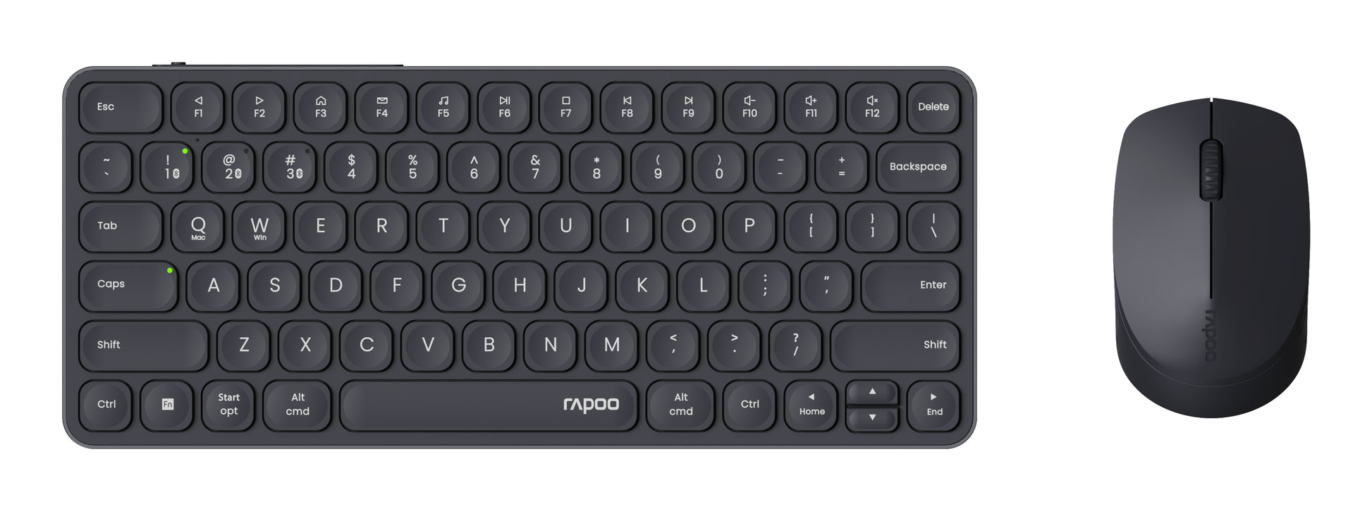 Rapoo 9610M – Tastatur, kabellos (Bluetooth/2,4 GHz), CH-Layout (DE-CH) – für Windows & macOS