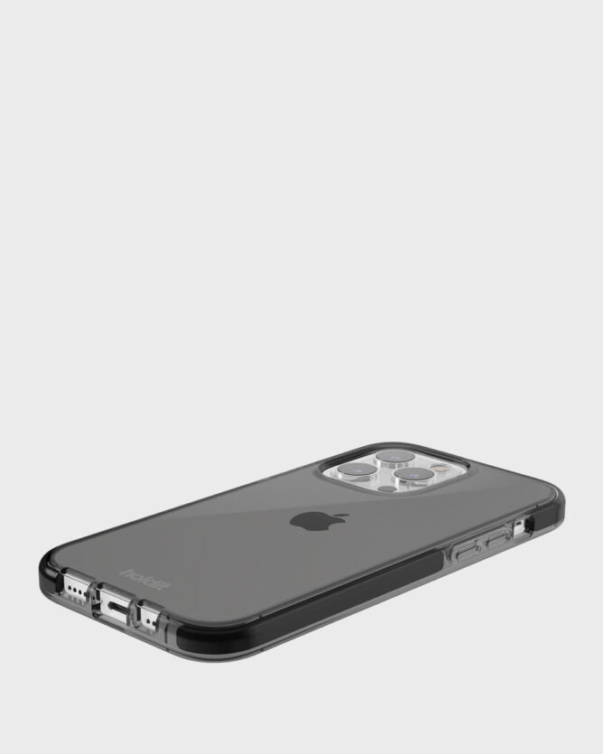 Holdit – Backcover – für Apple iPhone 15 Pro – schwarz – TPU, kabelloses Laden