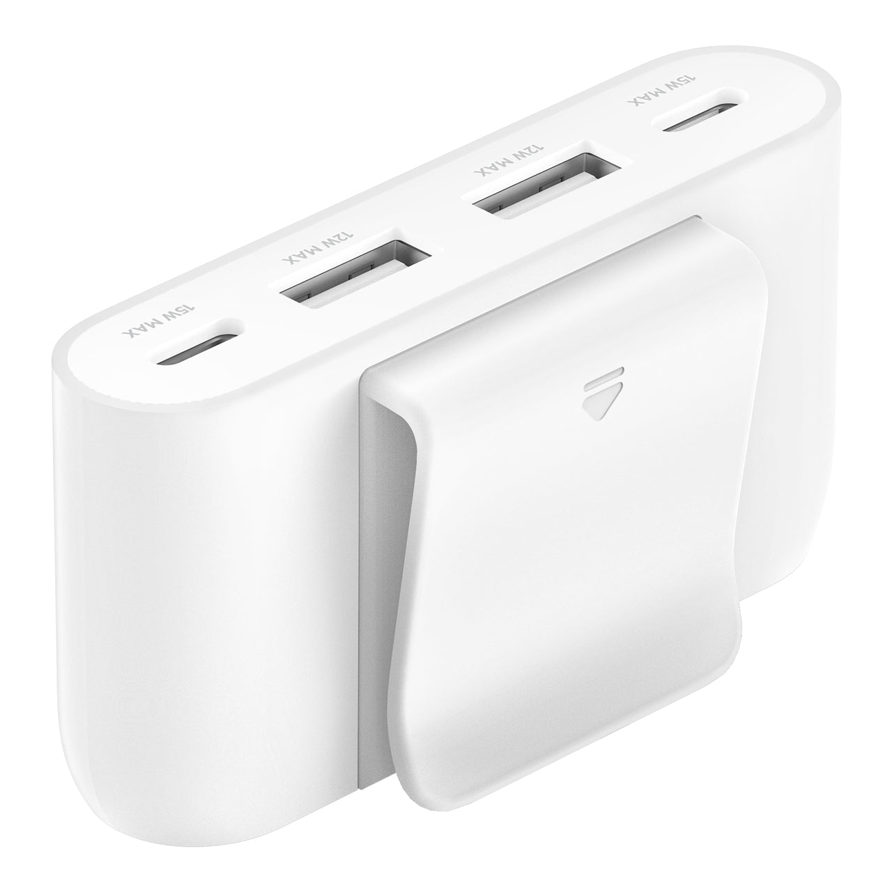 Belkin BUZ001bt2MWHB7 USB-Hub – USB-C, 2× USB-C, 2× USB-A, für iPad 9. Gen, iPad Pro 12,9", iPad mini 6. Gen