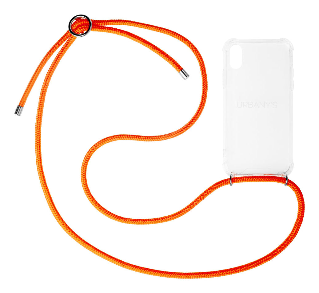 Urbany's Necklace Backcover – für Apple iPhone 16, Kunststoff, Aperol Spritz, mit Halsband